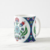 Mug arabique turque, fleurs de tulipe, motif sans cout (Devant droit)