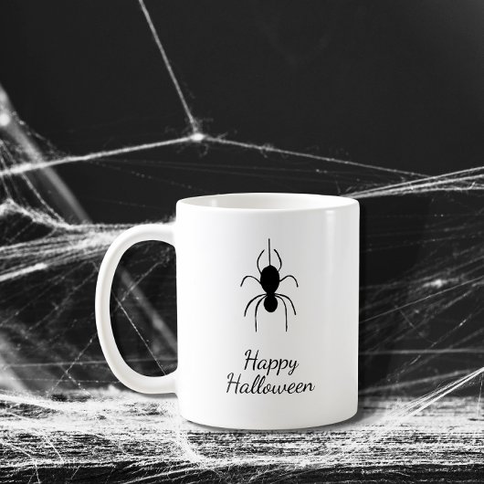Mug Araignée gothique Halloween Party Simple Noir Blan