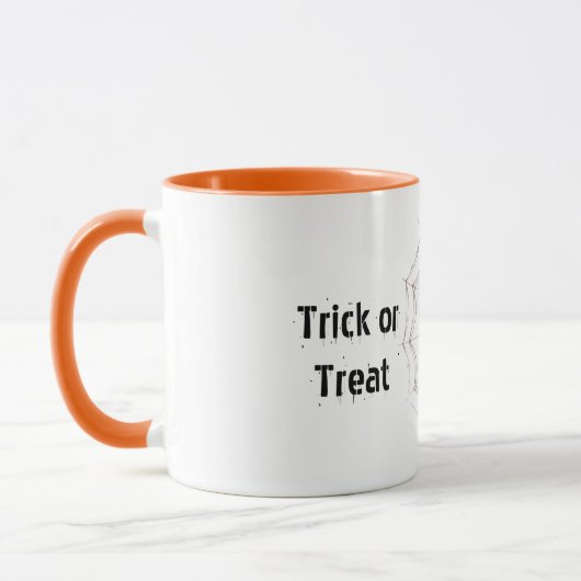 Mug Araignée joyeuse et amicale sur toile Halloween (Gauche)