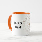 Mug Araignée joyeuse et amicale sur toile Halloween (Devant gauche)