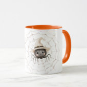 Mug Araignée joyeuse et amicale sur toile Halloween (Devant droit)