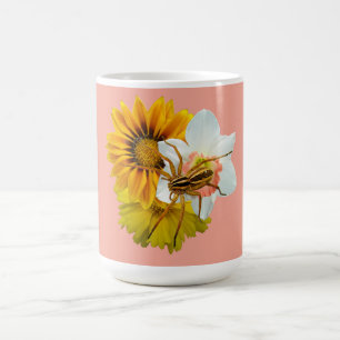 Mug Araignée loup sur des fleurs