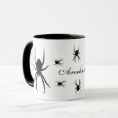 Mug Araignée noire, Arachnides (Devant gauche)