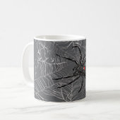 Mug Araignée Noire Et Araignée De Toile D'Araignée (Devant gauche)