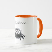 Mug Araignée noire mignonne d'Halloween (Devant droit)