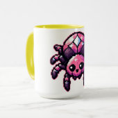 Mug Araignée Pixel mignonne (Devant gauche)