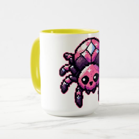 Mug Araignée Pixel mignonne (Devant gauche)