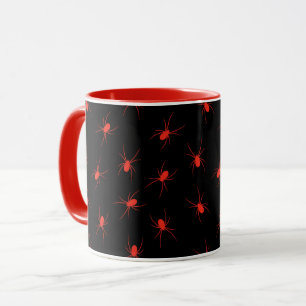 Mug Araignée rouge Élégant Halloween Vintage
