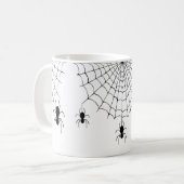 Mug Araignées d'Halloween Black Cobwebs Éffrayant (Devant gauche)