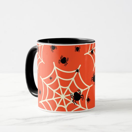 Mug Araignées d'Halloween sur le Web (Devant gauche)