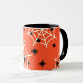 Mug Araignées d'Halloween sur le Web (Devant droit)