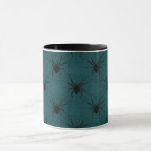 Mug Araignées et Toiles d'Araignée Vert Foncé Hallowee (Centre)