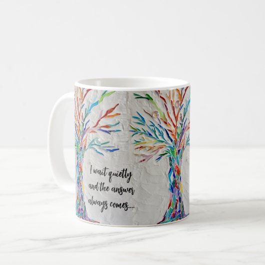Mug Arborescence de devis inspirante (Devant gauche)