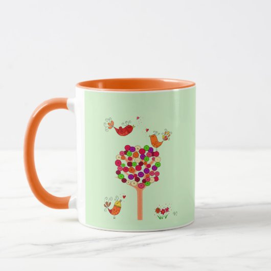Mug Arborescence des boutons orange (Gauche)