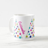 Mug Arborescence joyeuse et brillante avec nom (Devant gauche)