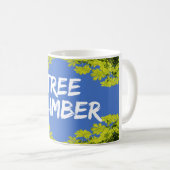 Mug Arboriste : Arbre grimpeur vert feuilles (Devant droit)