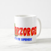 Mug Arboriste : Boomverzorger dutch pour superhero drô (Devant droit)