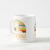 Mug Arboriste drôle grimpeur d'arbre bûcheron dinosaur (Devant gauche)