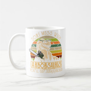 Mug Arboriste drôle grimpeur d'arbre bûcheron dinosaur