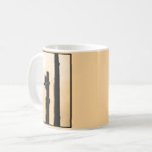 Mug Arboriste Silhouette Arbre Climber coucher de sole (Devant gauche)