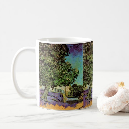 Mug Arbre à châtaignes en fleurs par Vincent van Gogh (Avec donut)