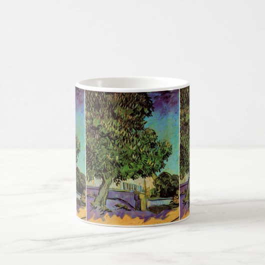 Mug Arbre à châtaignes en fleurs par Vincent van Gogh (Centre)