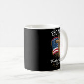 Mug Arbre à croix de drapeau 250 ans de foi et de libe (Devant droit)