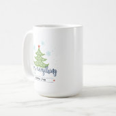 Mug Arbre À feuillage persistant de Jeu personnalisé (Devant gauche)