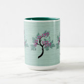 Mug Arbre à fleurs gracieux vert + prune (Centre)