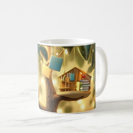 Mug arbre à livres magique, (Devant droit)