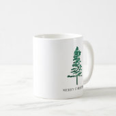 Mug Arbre à pin d'eau Noël moderne (Devant droit)