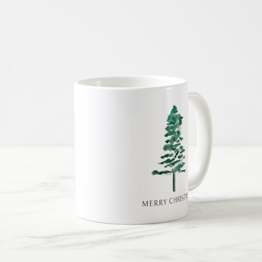 Mug Arbre à pin d'eau Noël moderne (Devant droit)