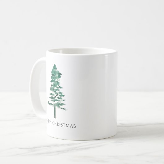 Mug Arbre à pin d'eau Noël moderne (Devant gauche)