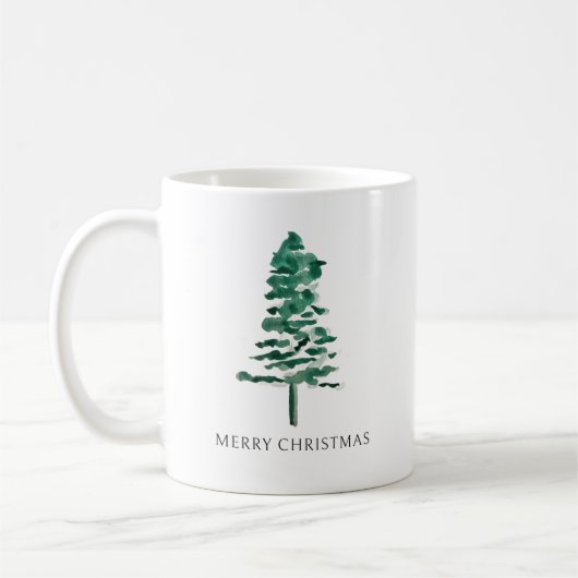 Mug Arbre à pin d'eau Noël moderne (Gauche)
