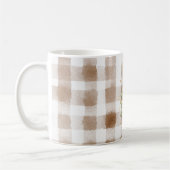 Mug Arbre à rayures écossaises marron et crème (Gauche)