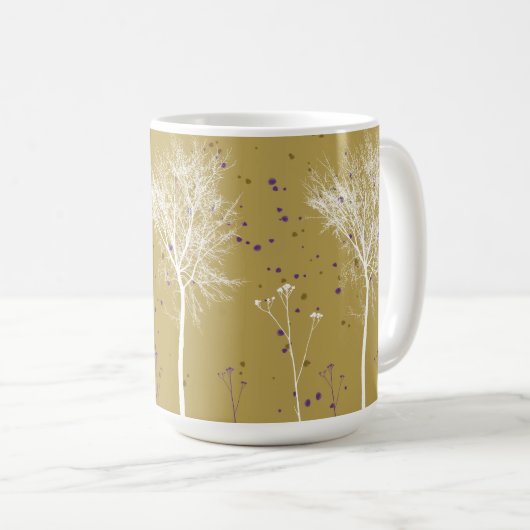 Mug Arbre blanc branché (Devant droit)