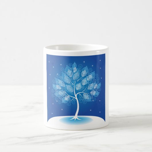 Mug Arbre Blanc Dans La Neige (Centre)