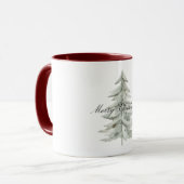 Mug Arbre blanc de Noël (Devant gauche)