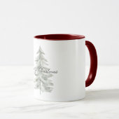 Mug Arbre blanc de Noël (Devant droit)