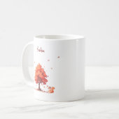 Mug Arbre d'automne et écureuil personnalisés (Devant gauche)
