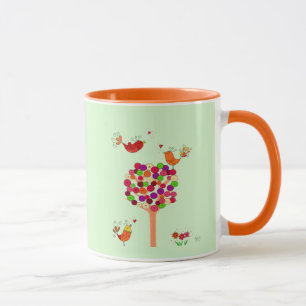 Mug Arbre de bouton orange