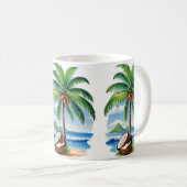 Mug Arbre de coco île tropicale (Devant droit)