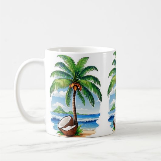 Mug Arbre de coco île tropicale (Gauche)