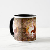 Mug Arbre de coeur de Ying Yang de la vie (Devant gauche)