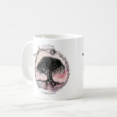 Mug Arbre de déesse dans chaque direction sur rose (Devant gauche)
