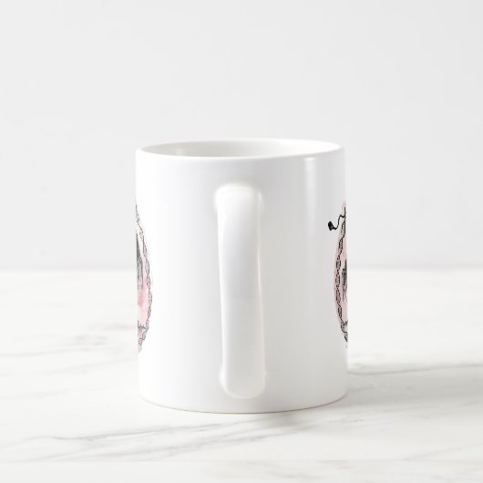 Mug Arbre de déesse dans chaque direction sur rose (Poignée)