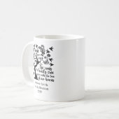 Mug Arbre de devis de la famille blanche noire moderne (Devant gauche)