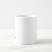 Mug Arbre de fête rouge. Rouge et blanc. Noël (Centre)