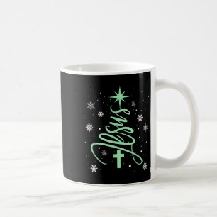 Mug Arbre de Jésus Noël chrétien Foi Flocons de neige