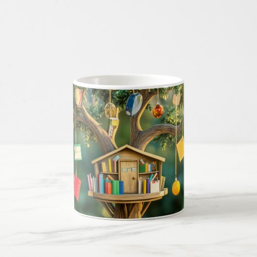 Mug "Arbre de la connaissance" avec des livres suspend (Centre)